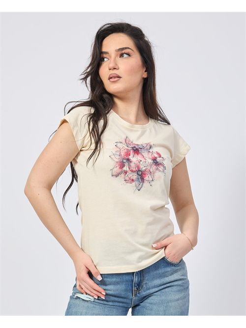 Yes Zee Women's T-Shirt with Flower Print YES ZEE | T257-SG000222